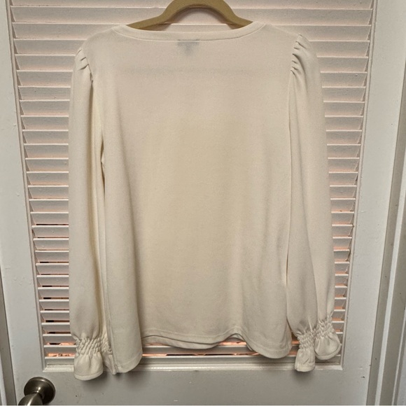 Talbots cream blouse size medium - Picture 2 of 4